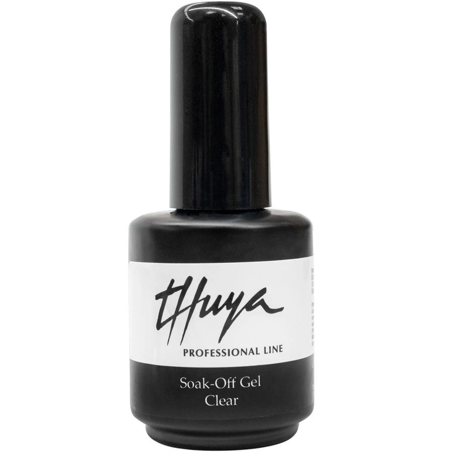 PRO THUYA SOAK OFF GEL CLEAR - уплътняващя цветна гел база за нокти, #CLEAR, 14 mL