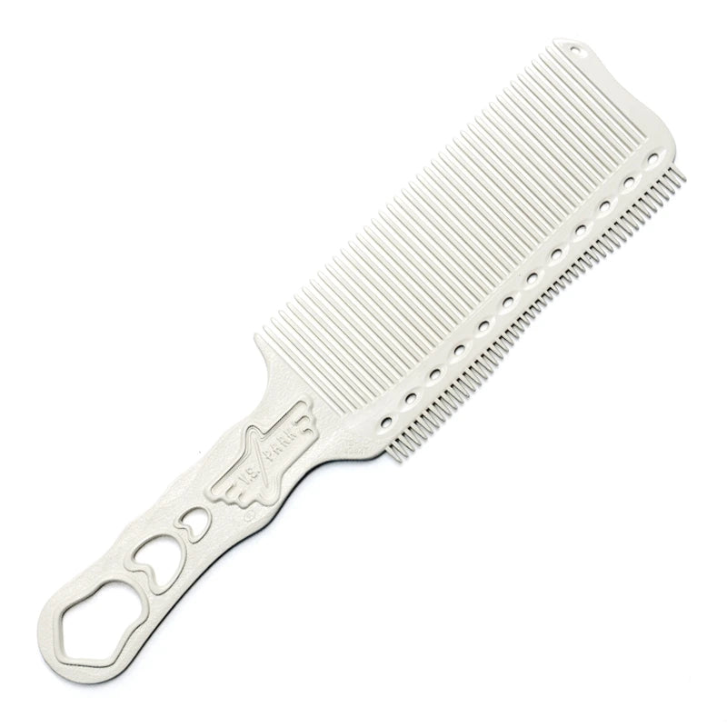 PRO YS-S282T BARBER COMB WHITE - бръснарски гребен, 240 mm, 1 бр.