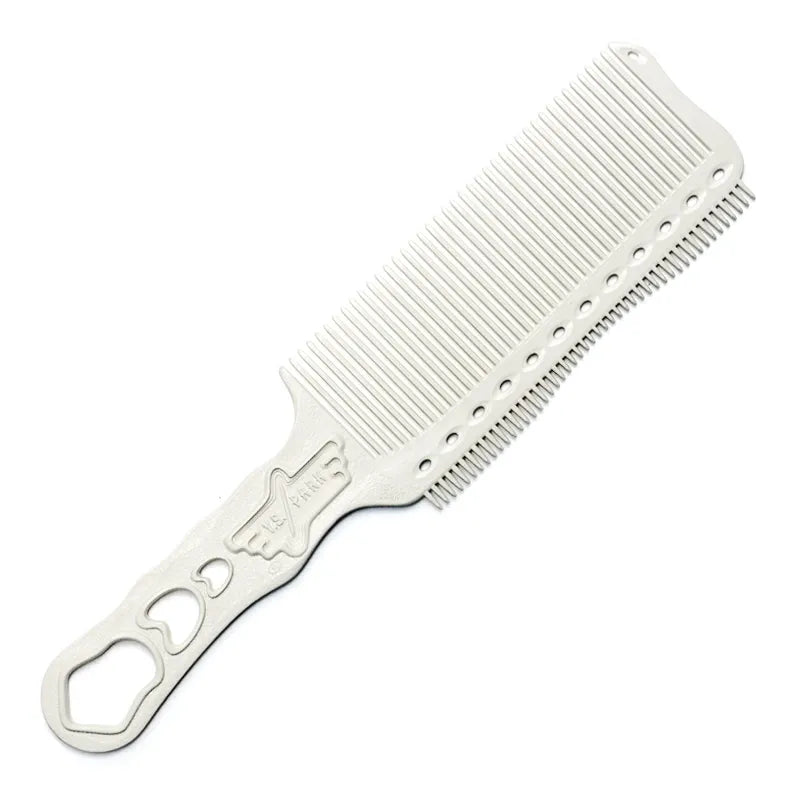 PRO YS-S282T BARBER COMB WHITE - бръснарски гребен, 1 бр.