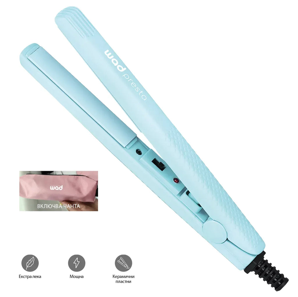 PRO PRESTA Straightener Black- мини преса за изправяне, Blue